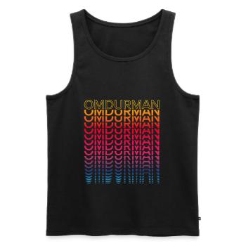 Retro Nostalgic City - Rainbow Omdurman - Men's Premium Organic Tank Top - black - Front - Michal (187cm)