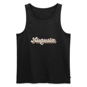 Nostalgique usa city des années 70 - Vintage Augusta - Débardeur bio Premium Homme - noir - Devant - AI Model Male 178 light (178cm)