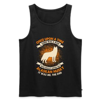 Once Upon a Time - Alaskan Husky - Men's Premium Organic Tank Top - black - Front - AI Model Male 178 light (178cm)