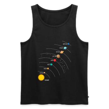 Planet Galaxy Solar System in Series - Men's Premium Organic Tank Top - black - Front - AI Model Male 178 light (178cm)