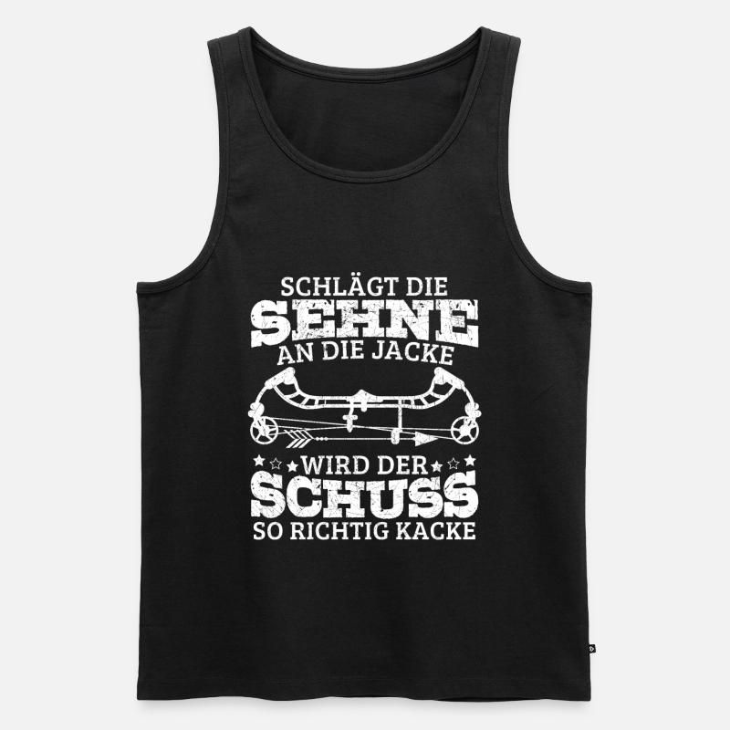 Bogenschießen Bogenschütze Bogen Compoundbogen - Männer Premium Bio Tank Top - Schwarz