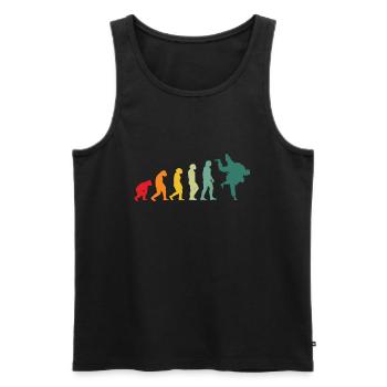 Judo evolution judo fighters martial arts - Men's Premium Organic Tank Top - black - Front - AI Model Male 178 light (178cm)