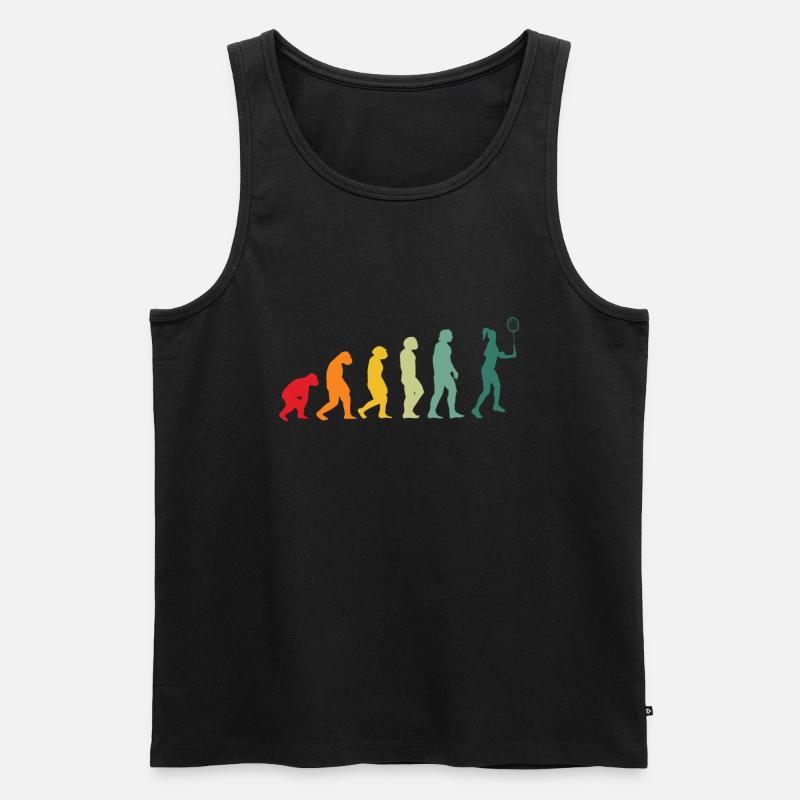 Badminton Evolution Badmintonspieler - Männer Premium Bio Tank Top - Schwarz
