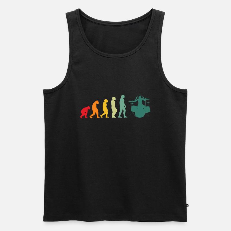 Drums evolution drummer musician - Men's Premium Organic Tank Top - black