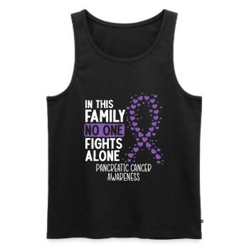Cancer pancreatic cancer - Men's Premium Organic Tank Top - black - Front - Michal (187cm)