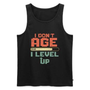 Je ne vais pas Vieillir Je Niveau Up Gamer - Débardeur bio Premium Homme - noir - Devant - Michal (187cm)