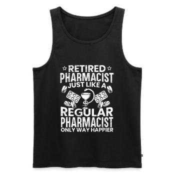Pensionierter Apotheker Medizin Medikamente - Männer Premium Bio Tank Top - Schwarz - Vorne - AI Model Male 178 light (178cm)