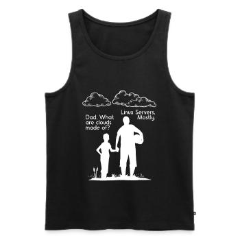 Aus Was Sind Clouds Programmierer Coder - Männer Premium Bio Tank Top - Schwarz - Vorne - AI Model Male 178 light (178cm)
