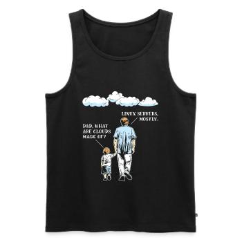 Aus Was Sind Clouds Programmierer Coder - Männer Premium Bio Tank Top - Schwarz - Vorne - AI Model Male 178 light (178cm)