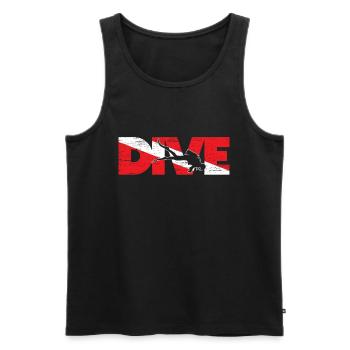 Diving flag diver diving - Men's Premium Organic Tank Top - black - Front - AI Model Male 178 light (178cm)