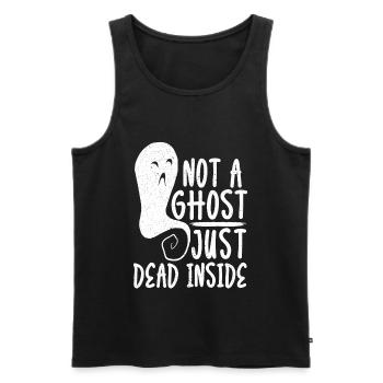 No Ghost Only Dead Inside Halloween - Men's Premium Organic Tank Top - black - Front - AI Model Male 178 light (178cm)