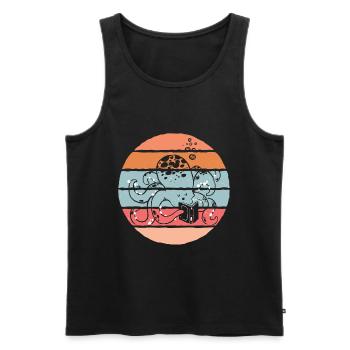 Oktopus Meerestier Tintenfisch Buchliebhaber - Männer Premium Bio Tank Top - Schwarz - Vorne - Michal (187cm)