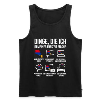 Armenien Spruch Heimatland Armenier - Männer Premium Bio Tank Top - Schwarz - Vorne - Michal (187cm)