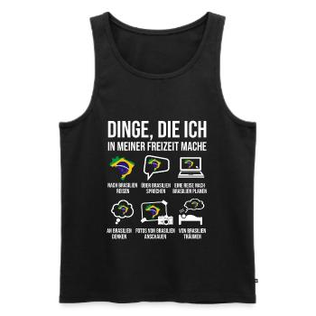 Brasilien Reise Heimatland Brasilien Brasilianer - Männer Premium Bio Tank Top - Schwarz - Vorne - Michal (187cm)