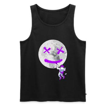 Graffiti Astronaut Street Art - Men's Premium Organic Tank Top - black - Front - Michal (187cm)