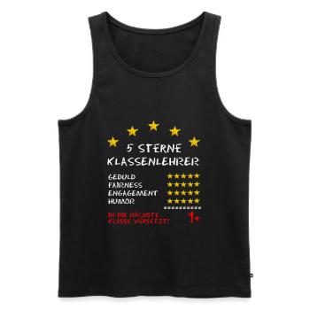 Klassenlehrer Zeugnis Lehrer Geschenk - Männer Premium Bio Tank Top - Schwarz - Vorne - AI Model Male 178 light (178cm)