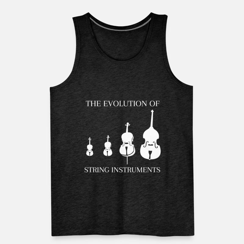 Kontrabass Spruch Streichinstrumente Evolution Männer Premium Bio Tank Top