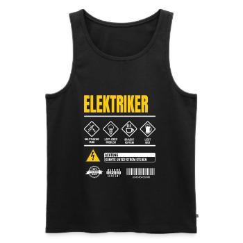 Elektriker Gebrauchsanweisung Elektriker - Männer Premium Bio Tank Top - Schwarz - Vorne - Michal (187cm)