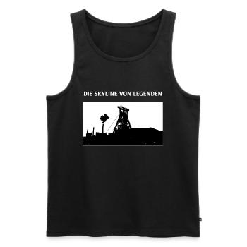 Bergbau - Die Skyline von Legenden - Männer Premium Bio Tank Top - Schwarz - Vorne - AI Model Male 178 light (178cm)