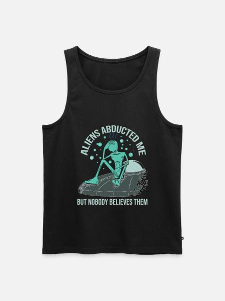 Alien spaceship Alien Ufo saucer - Men's Premium Organic Tank Top - black
