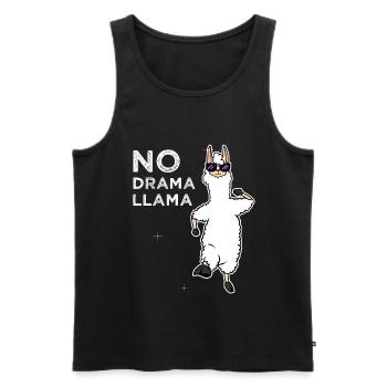 No Drama Llama Alpaca Llama Jogging Gift - Men's Premium Organic Tank Top - black - Front - AI Model Male 178 light (178cm)