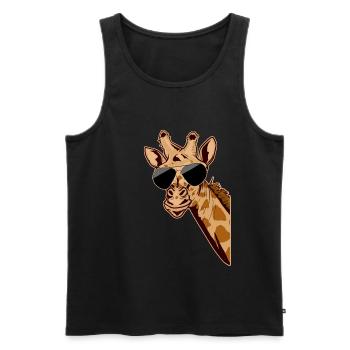 Giraffe Safari Africa Zoo Savannah Zookeeper - Men's Premium Organic Tank Top - black - Front - Michal (187cm)