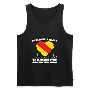 Badische Geschenke | Baden-Württemberg Badner - Männer Premium Bio Tank Top - Schwarz - Vorne - AI Model Male 178 light (178cm)