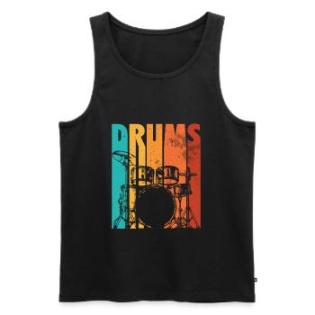 Tambours de batteur | Cadeau de batteur de batterie - Débardeur bio Premium Homme - noir - Devant - Michal (187cm)