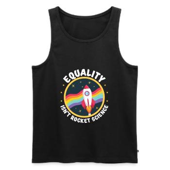 LGBTQ tolerance | Rainbow Equality LGBT Gift - Men's Premium Organic Tank Top - black - Front - Michal (187cm)