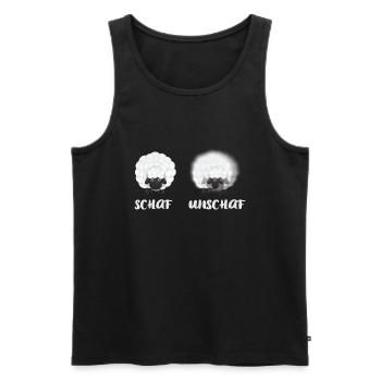 Fotograf Schaf Unschaf Fotografen Geschenk - Männer Premium Bio Tank Top - Schwarz - Vorne - AI Model Male 178 light (178cm)