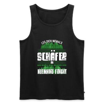 Schäfer Schafe Schaf Hirte Geschenk - Männer Premium Bio Tank Top - Schwarz - Vorne - Michal (187cm)