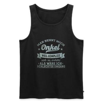 Komplize Patenonkel Pate Onkel Geschenk - Männer Premium Bio Tank Top - Schwarz - Vorne - AI Model Male 178 light (178cm)