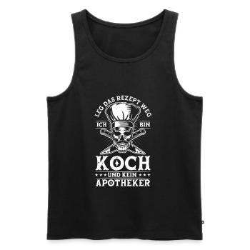 Koch Kochen Restaurant Rezept Apotheker Geschenk - Männer Premium Bio Tank Top - Schwarz - Vorne - Michal (187cm)