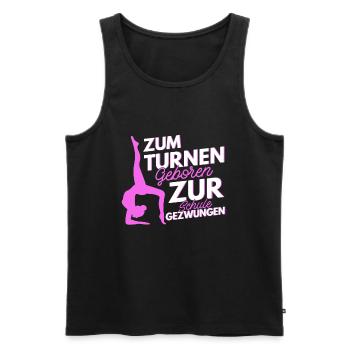 Turnen Turnerin Schülerin Gymnastik Geschenk - Männer Premium Bio Tank Top - Schwarz - Vorne - Michal (187cm)