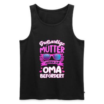 Großartige Mütter Werden Zur Oma Befördert Motiv - Männer Premium Bio Tank Top - Schwarz - Vorne - Michal (187cm)