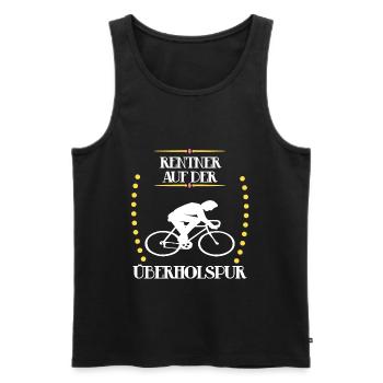 RENTNER AUF DER ÜBERHOLSPUR - Männer Premium Bio Tank Top - Schwarz - Vorne - Michal (187cm)