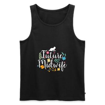 Hebammen Schule | Hebammen Geburtshelfer Geschenke - Männer Premium Bio Tank Top - Schwarz - Vorne - AI Model Male 178 light (178cm)