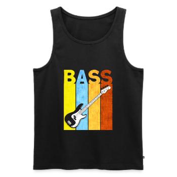 Cadeau de bassiste bassiste bassiste bassiste - Débardeur bio Premium Homme - noir - Devant - AI Model Male 178 light (178cm)
