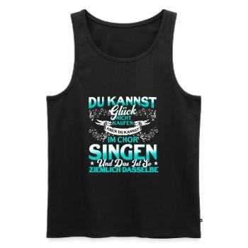 Chor Singen Sänger Chormitglied Geschenk - Männer Premium Bio Tank Top - Schwarz - Vorne - AI Model Male 178 light (178cm)