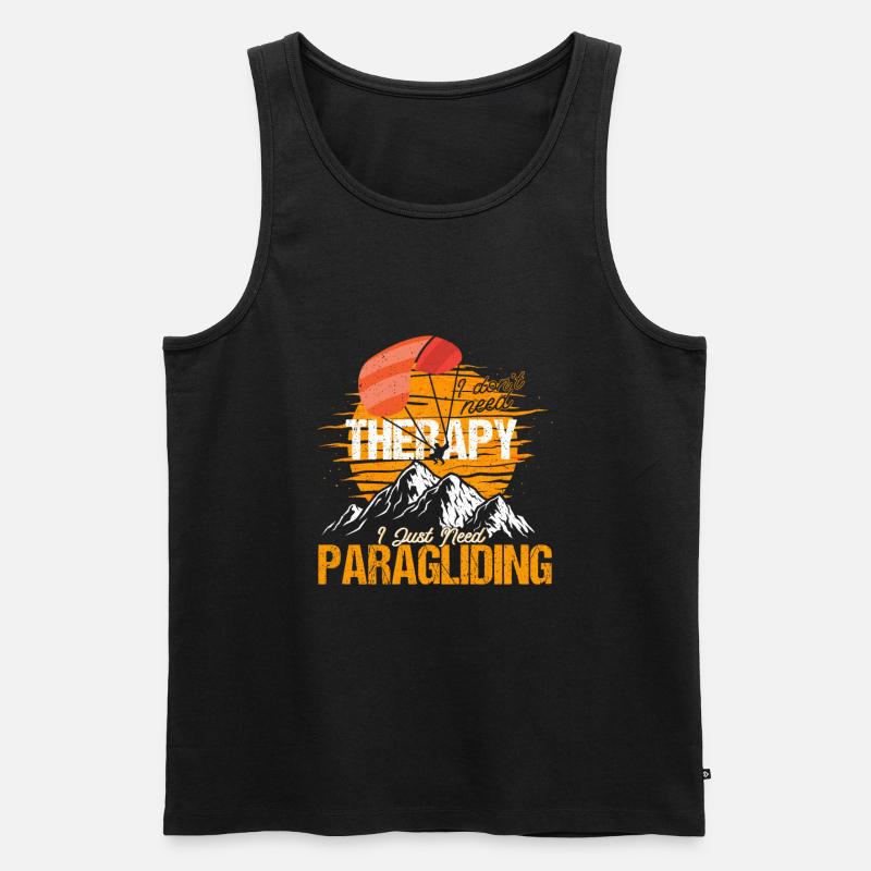 Paragliding Paraglider Gleitschirmfliegen Geschenk - Männer Premium Bio Tank Top - Schwarz