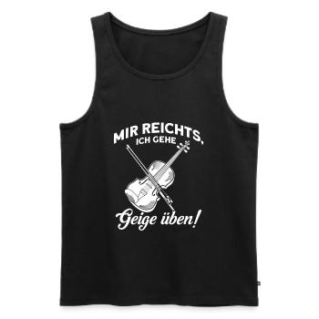 Geige Üben Geiger Violine Violinist Geschenk - Männer Premium Bio Tank Top - Schwarz - Vorne - Michal (187cm)