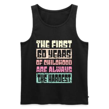 60. Geburtstag lustiges Sprichwort Geschenk Alter 60 Männer & Frauen - Männer Premium Bio Tank Top - Schwarz - Vorne - AI Model Male 178 light (178cm)