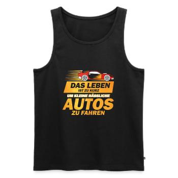 Sportwagen Rennwagen Schnelles Auto Flitzer Motiv - Männer Premium Bio Tank Top - Schwarz - Vorne - Michal (187cm)