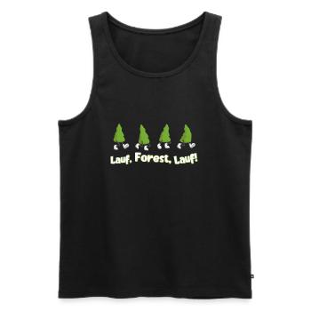Lauf Forest Run Forest Lustiges Filmzitat - Männer Premium Bio Tank Top - Schwarz - Vorne - Michal (187cm)