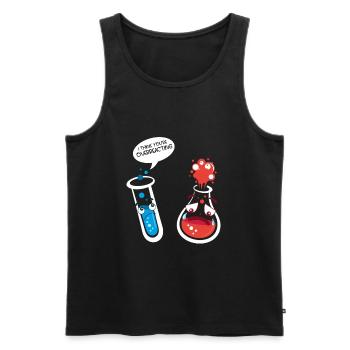 Chemistry Chemist Funny Gift for Nerds - Men's Premium Organic Tank Top - black - Front - AI Model Male 178 light (178cm)