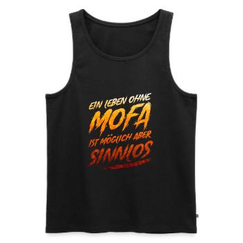 Mofa Mofafahrer Moped Mopedfahrer Geschenk - Männer Premium Bio Tank Top - Schwarz - Vorne - Michal (187cm)