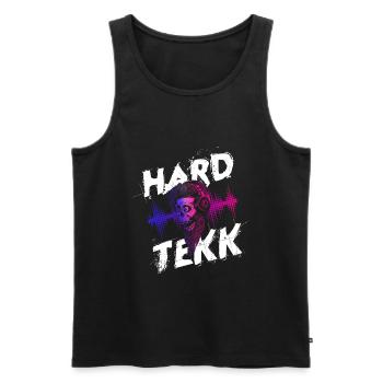 Hardtekk Techno Rave Hardstyle Raver Geschenk - Männer Premium Bio Tank Top - Schwarz - Vorne - AI Model Male 178 light (178cm)