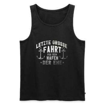 Junggesellenabschied JGA Hafen der Ehe Geschenk - Männer Premium Bio Tank Top - Schwarz - Vorne - AI Model Male 178 light (178cm)