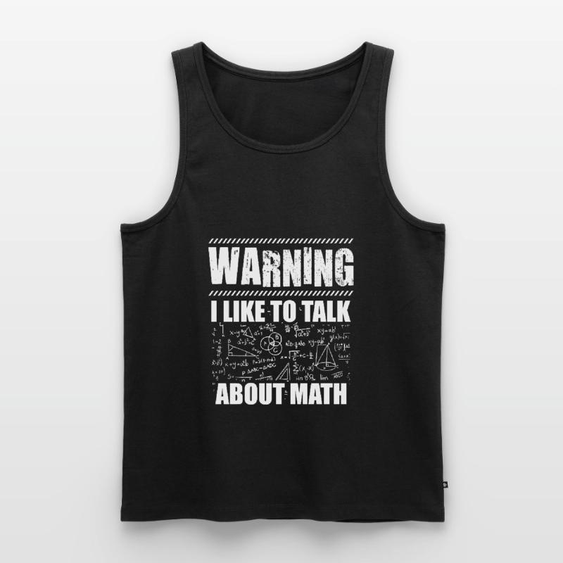 Warning mathematician| Math Teacher Gift Idea Men's Premium Organic Tank Top