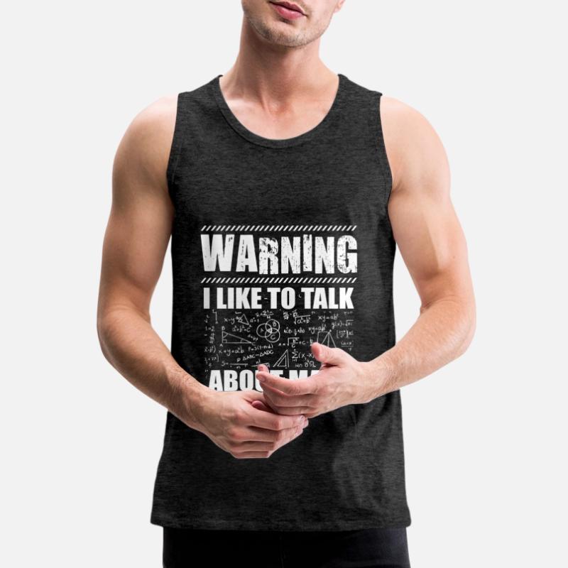 Warning mathematician| Math Teacher Gift Idea Men's Premium Organic Tank Top